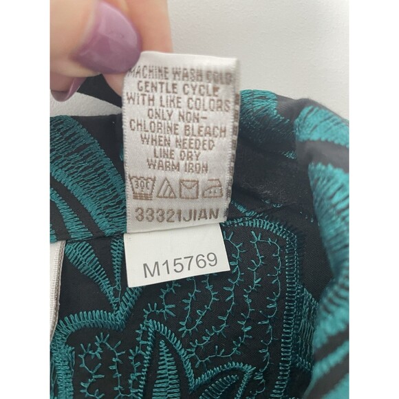 Draper & Damons 2X Exquisite Emerald Green Black All Embroidered Jacket - Picture 7 of 9